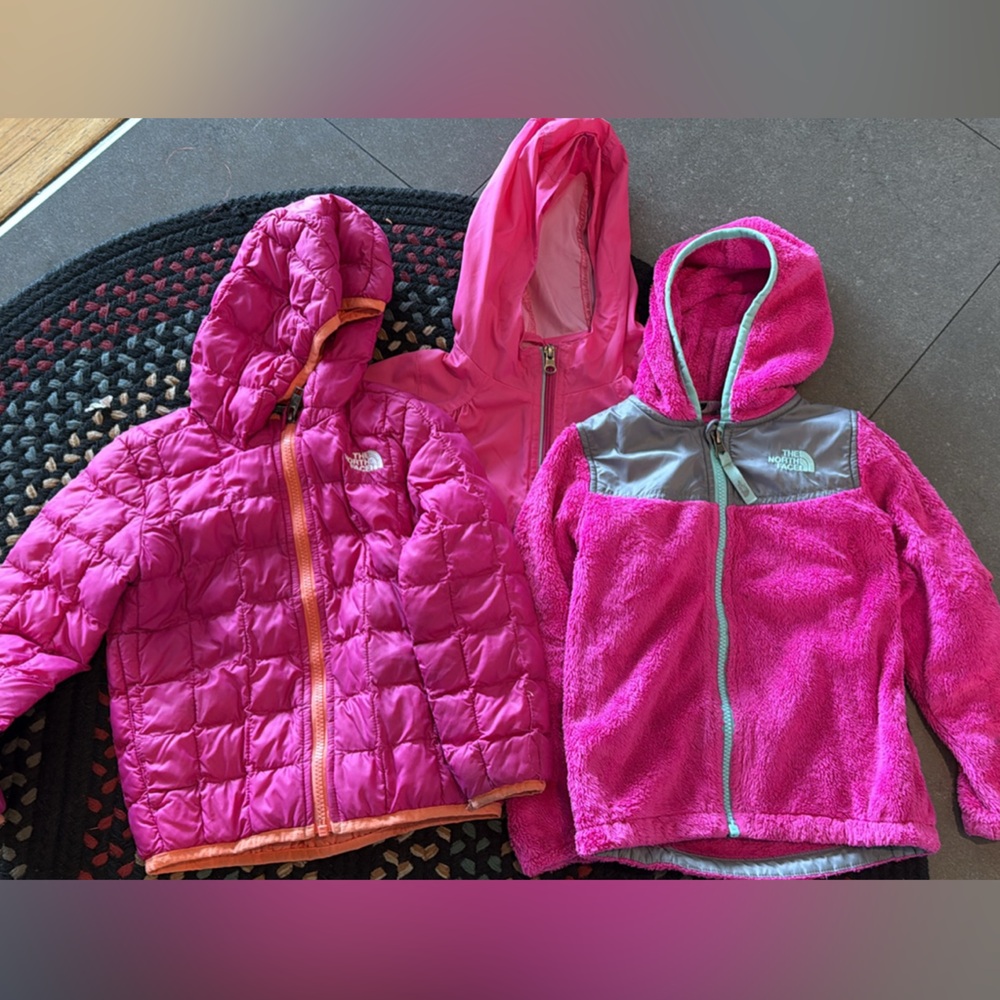 Girls 4t Pink Jacket Bundle North Face and Columbia